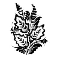 decorative floral silhouette