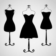 Classic female dress silhouette N2