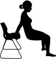 Woman Exercising on Chair