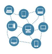 Computer network abstract scheme