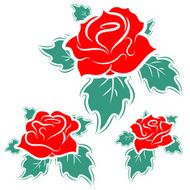 roses vector set N2