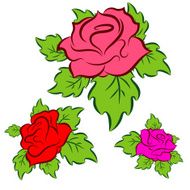 roses vector set N3