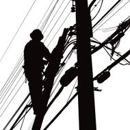 electric worker silhouette