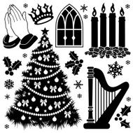 Christian Christmas design elements N2