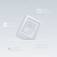 vector illustration tablet pad with sheet of paper N2