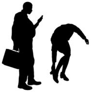 Vector silhouette of a people N180