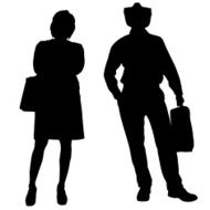 Vector silhouette of a people N182