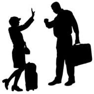 Vector silhouette of a people N183