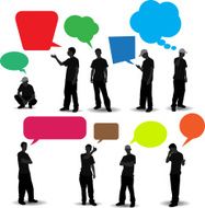 Man with speeking Bubble