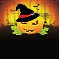 Halloween background with pumpkin