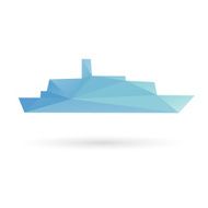 Ship abstract isolated on a white backgrounds vector illustration N2