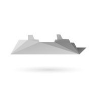Ship abstract isolated on a white backgrounds vector illustration N3