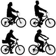 People riding bicycles N3