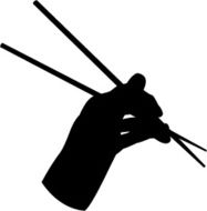 Hand Holding Chopsticks