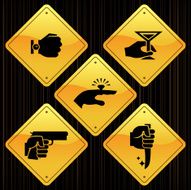 Yellow Signs - Hands Gestures