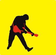 Rocking Guitarist (vector illustration) N2