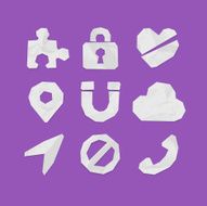 Paper Cut Icons for Web and Mobile Applications Set 3