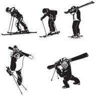 Skier silhouettes N2