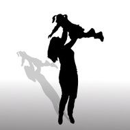 Vector silhouette of family N555