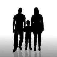 Vector silhouette of family N556