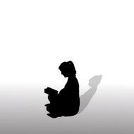 Vector silhouette of woman N287