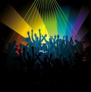 Party flyer silhouette design