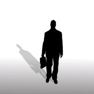 Vector silhouette of businessman N46