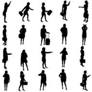 Vector silhouette of business people N45