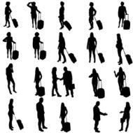 Vector silhouette of business people N46