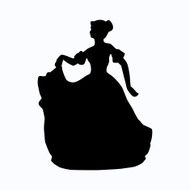 Vintage victorian lady silhouette N2