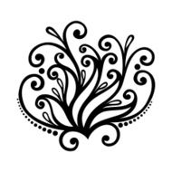 Beautiful Decorative Flower with Leaves (Vector) N21