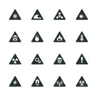 Hazard Silhouette Icons