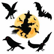 Halloween silhouettes set