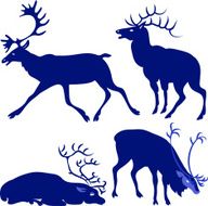 Deer&#039;s silhouettes