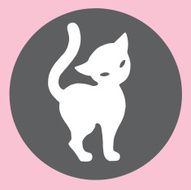Reverse Silhouette of a Cat