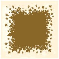 Exploding Fall Leaves On Grunge Background