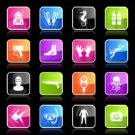 Ubergloss Icons - Scuba Diving