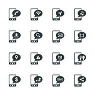 Mobile Phone Silhouette Icons