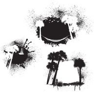 Palm Tree Grunge Backgrounds - Tropical Location