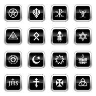 Supergloss Black Icons - Religious Symbols N2