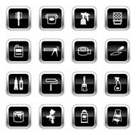 Supergloss Black Icons - Painting Tools