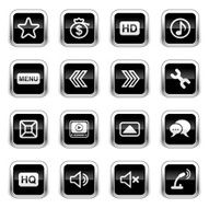 Supergloss Black Icons - iPlayer N2