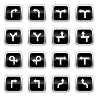 Supergloss Black Icons - GPS Navigation