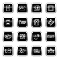 Supergloss Black Icons - Components Outlines