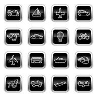 Supergloss Black Icons - Transportation Outlines