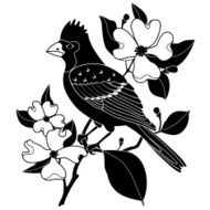 cardinal and dogwood