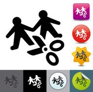 Cut out paper figures icon