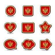 MONTENEGRO FLAG ICON SET N2