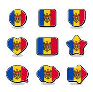 MOLDOVA FLAG ICON SET N2