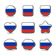 RUSSIA FLAG ICON SET N2